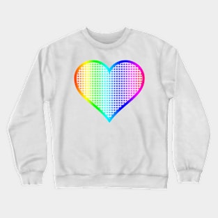 Rainbow Gingham Heart Crewneck Sweatshirt